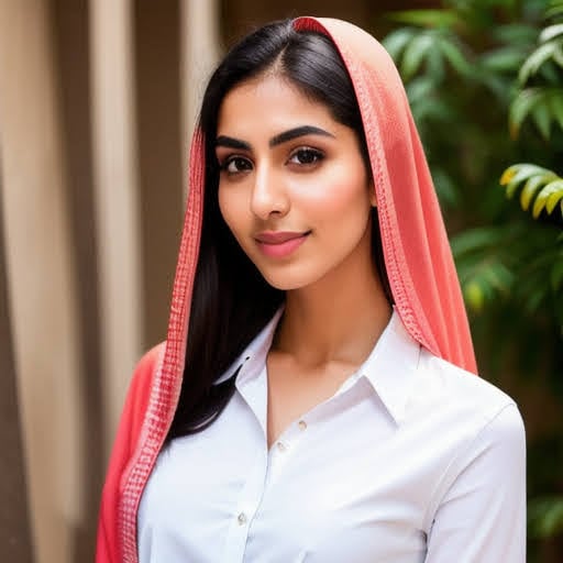 a professional ai headshot of arab woman