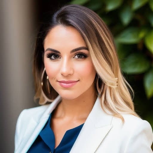 woman linkedin headshot with white blazer